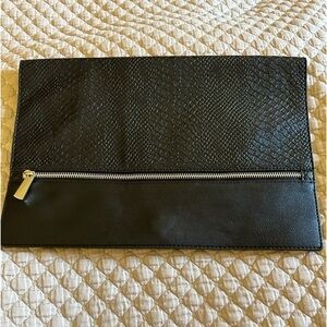 Express Oversized Envelope Clutch Faux Snakeskin - EUC